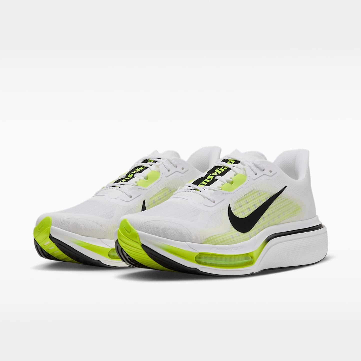Nike Pegasus Plus 2 Straßenlaufschuh (Herren) – Weiß/Lemon Venom/Schwarz