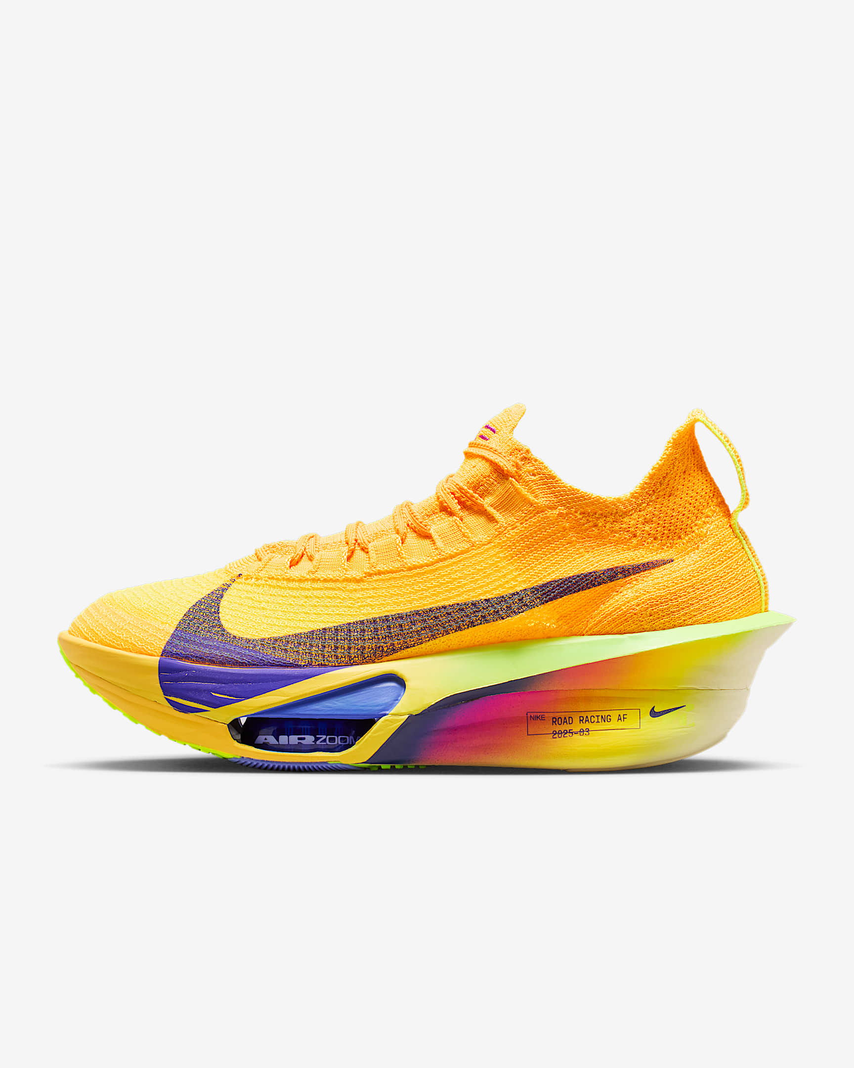 Nike Alphafly 3 Damen-Straßenlaufschuh für Wettkämpfe – Laser Orange/Citron Pulse/Volt Ice/Indigo Burst
