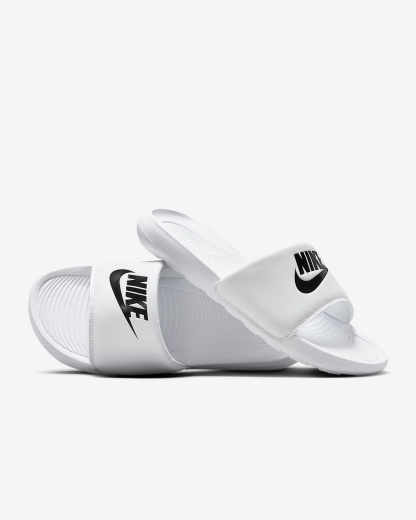 Nike Victori One Damen-Badeslipper – Weiß/Weiß/Schwarz