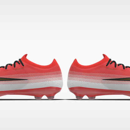 Nike Mercurial Vapor 17 Elite By You personalisierbarer Low-Top-Fußballschuh für normalen Rasen – Bright Crimson/Weiß [3389900446]