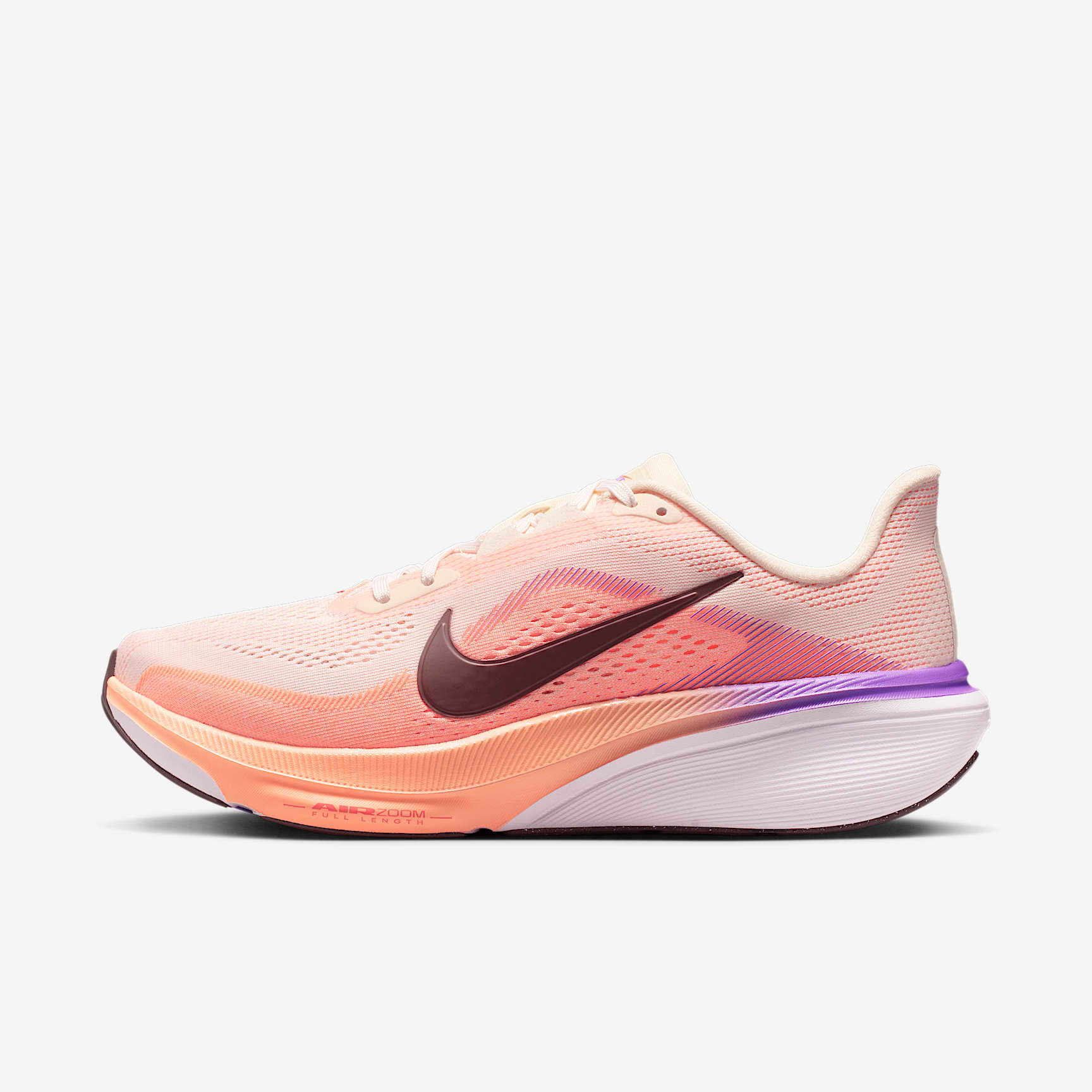 Nike Pegasus 42 Straßenlaufschuh (Damen) – Chalk/Orange Pulse/Bright Violet/Tattoo