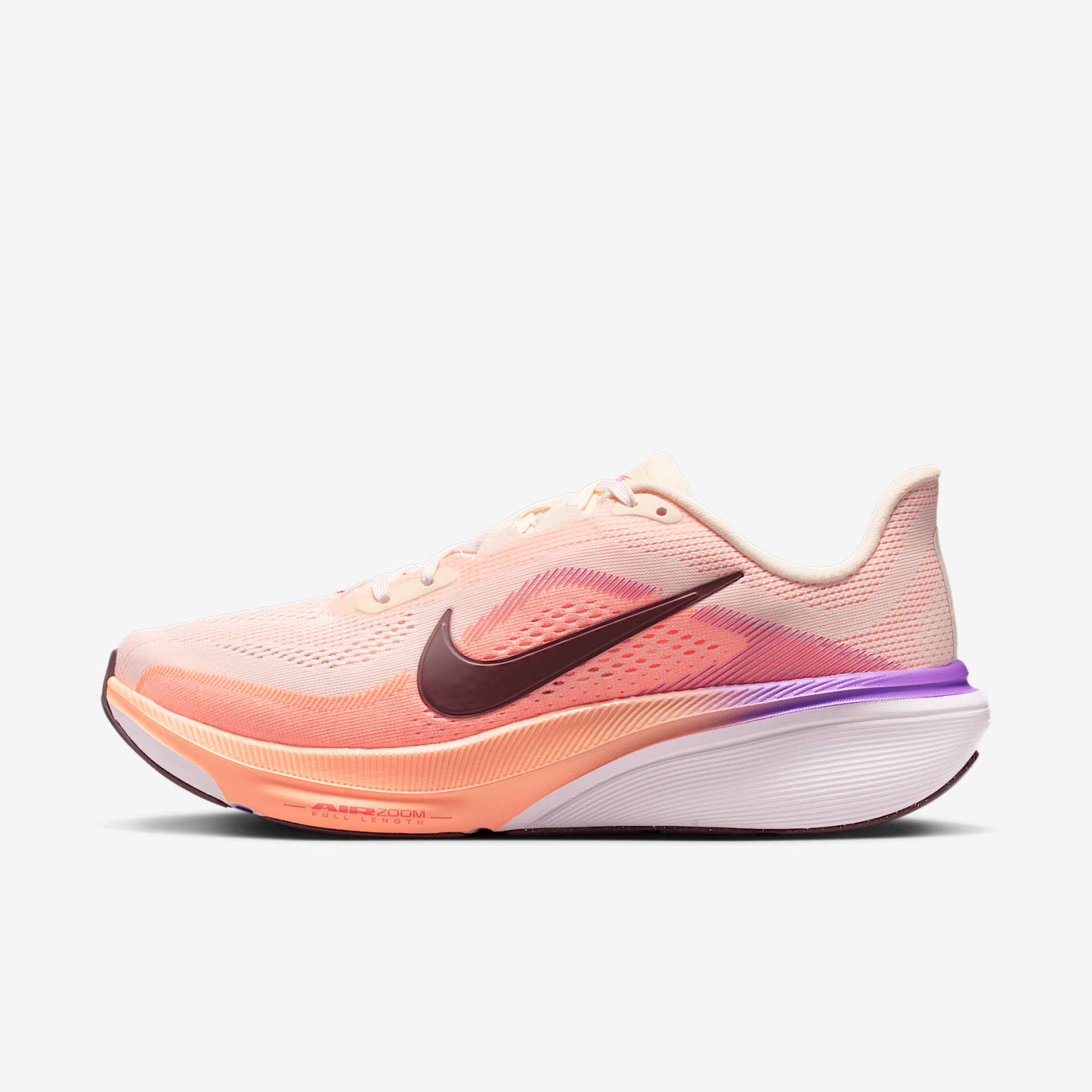 Nike Pegasus 42 Straßenlaufschuh (Damen) – Chalk/Orange Pulse/Bright Violet/Tattoo