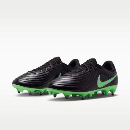 Nike Tiempo Maestro Academy Low Top Fußballschuh für weichen Rasen – Schwarz/Schwarz/Illusion Green