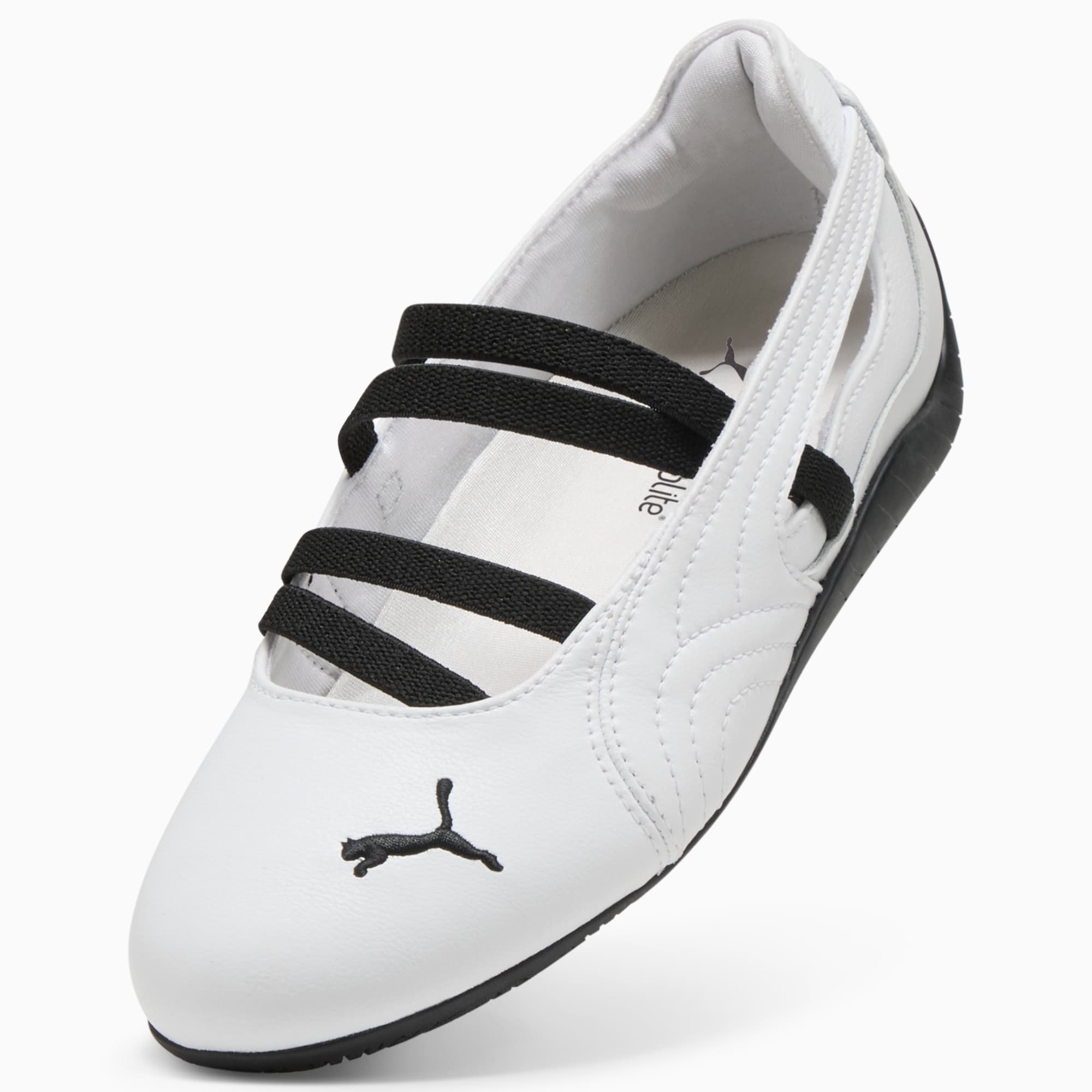 Speedcat Ballet Lederschuhe Damen - PUMA White-PUMA White-PUMA Black