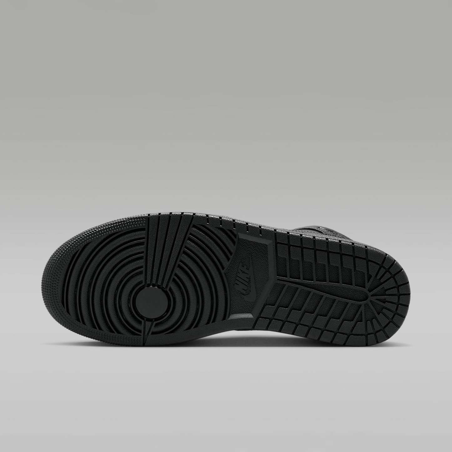 Air Jordan 1 Mid Schuh (Herren) – Schwarz/Schwarz/Schwarz