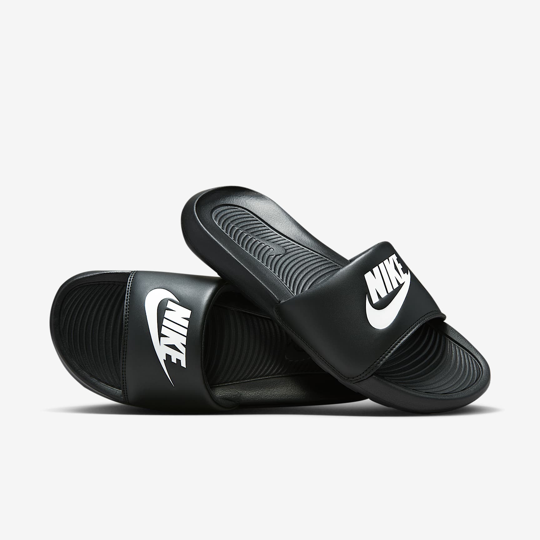 Nike Victori One Damen-Badeslipper – Schwarz/Schwarz/Weiß