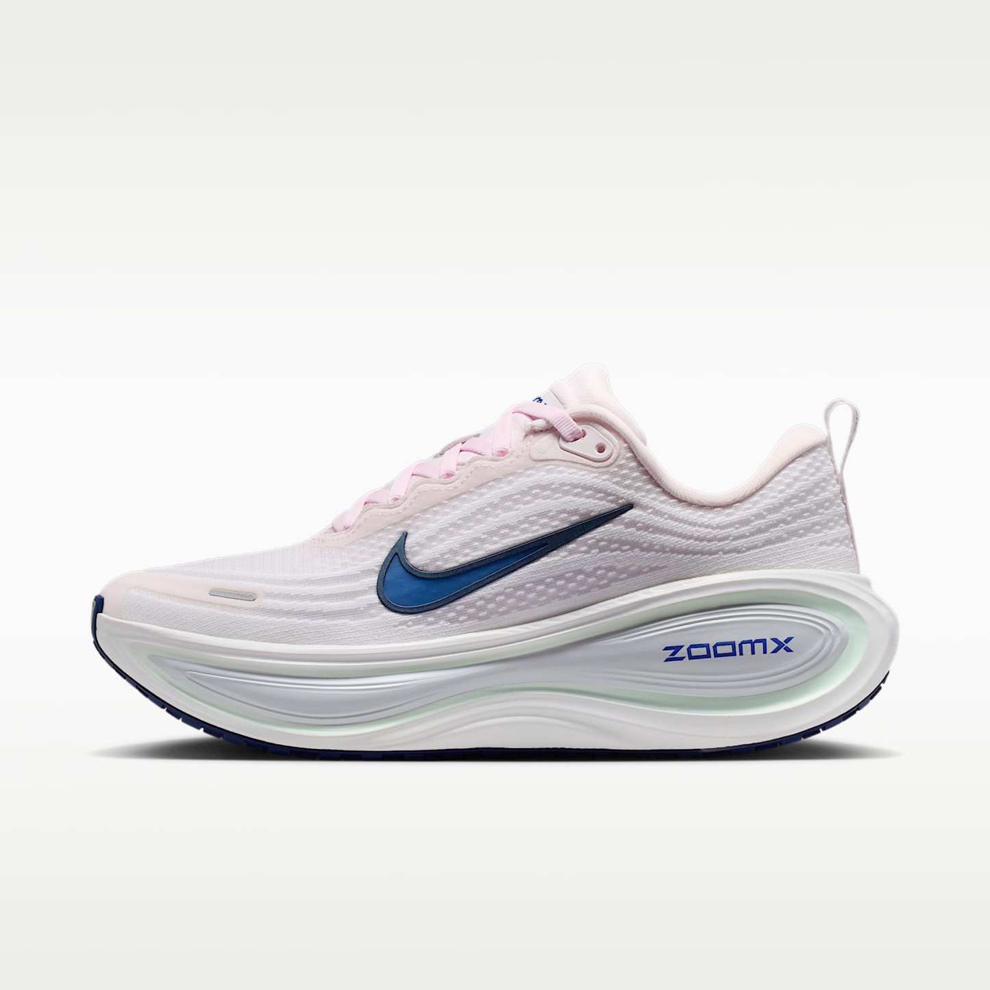 Nike Vomero Plus Straßenlaufschuh (Damen) – Pearl Pink/Weiß/Barely Green/Midnight Navy