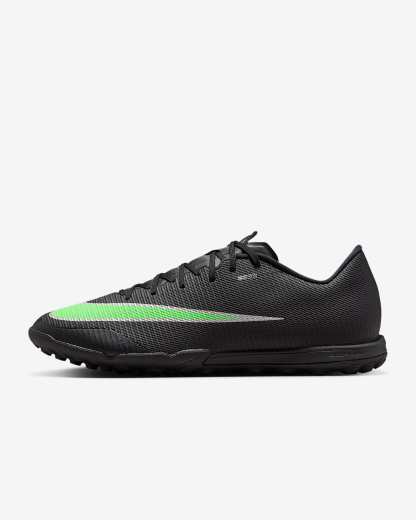 Nike Mercurial Vapor 17 Academy Low-Top-Fußballschuh für Turf – Schwarz/Schwarz/Illusion Green