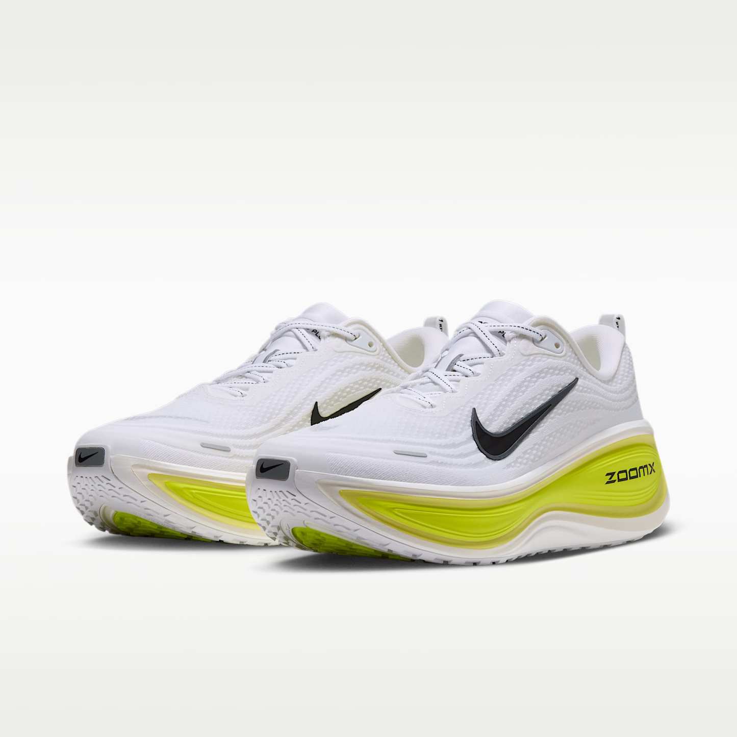 Nike Vomero Plus Straßenlaufschuh (Herren) – Weiß/Lemon Venom/Electric Yellow/Schwarz