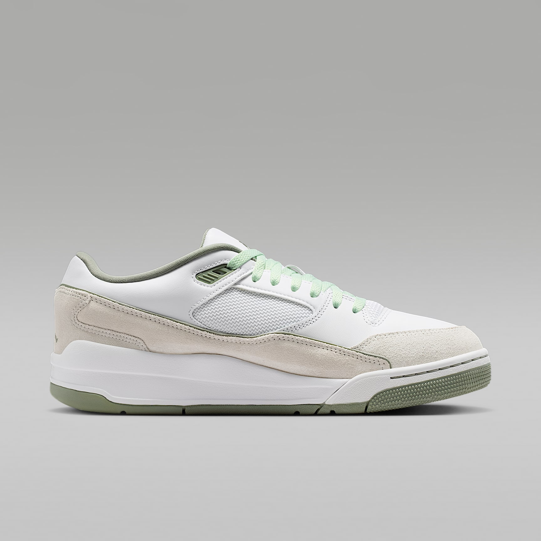 Jordan Flight Court Schuh (Herren) – Weiß/Swan/Jade Stone/Vintage Lichen