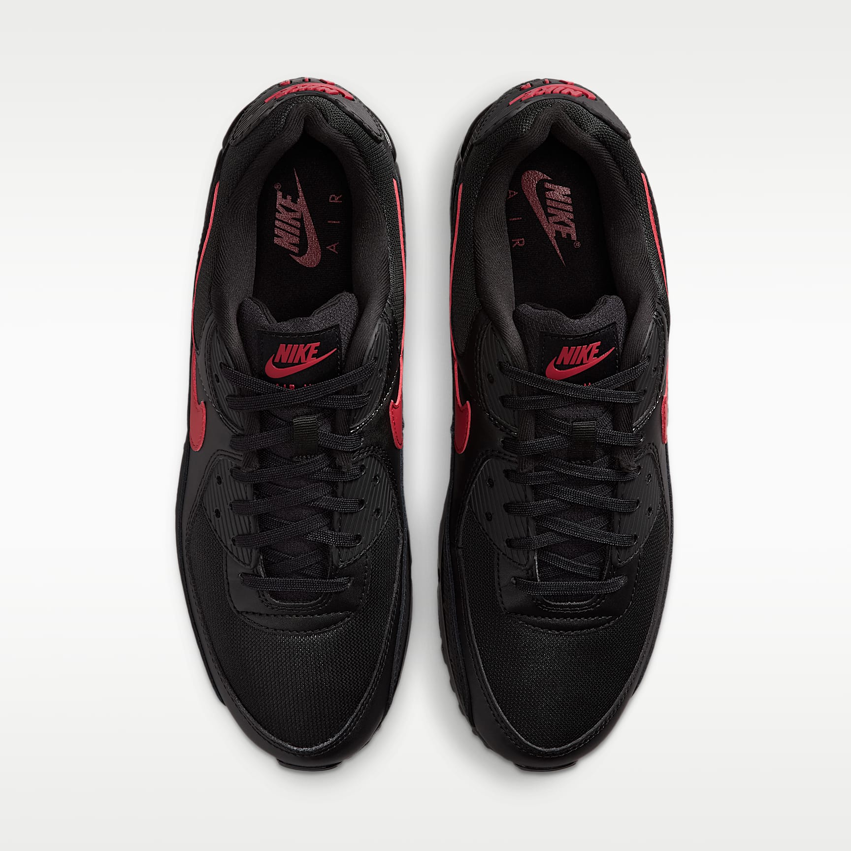 Nike Air Max 90 Schuh (Herren) – Schwarz/Schwarz/Tough Red
