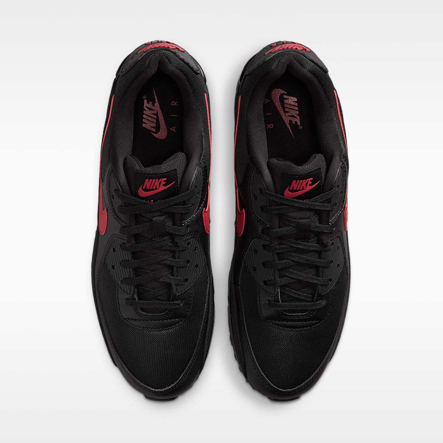 Nike Air Max 90 Schuh (Herren) – Schwarz/Schwarz/Tough Red