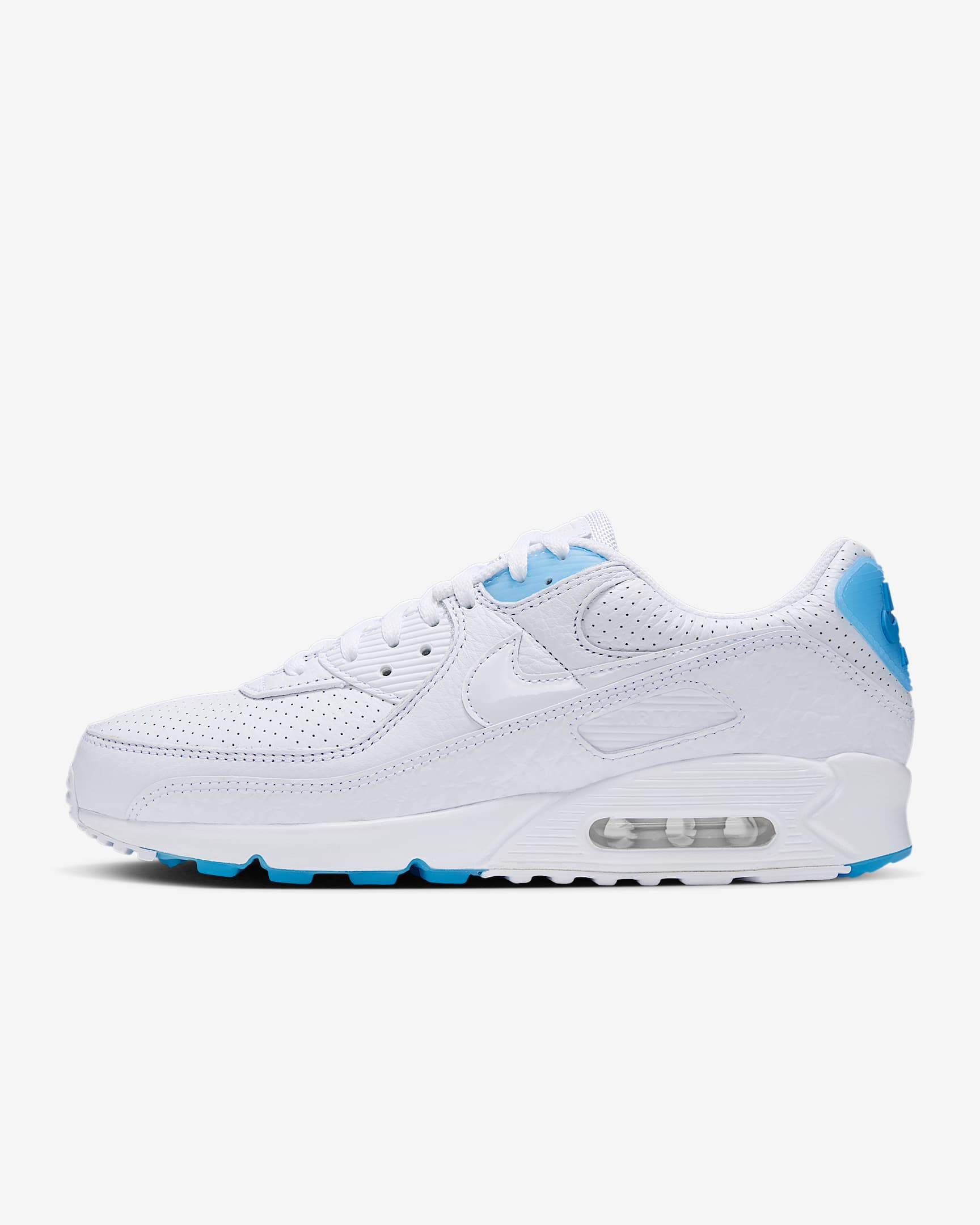 Nike Air Max 90 Schuh (Herren) – Weiß/Aurora Blue/Weiß