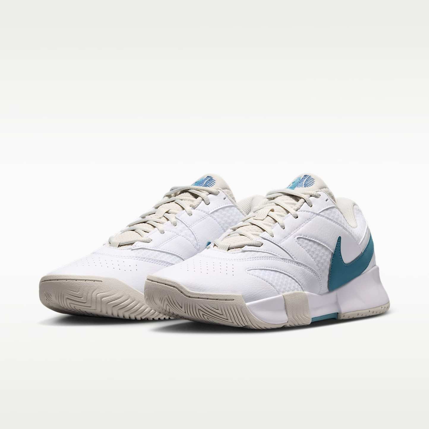 NikeCourt Lite 4 Herren-Tennisschuh – Weiß/Light Bone/New Slate/Smokey Blue