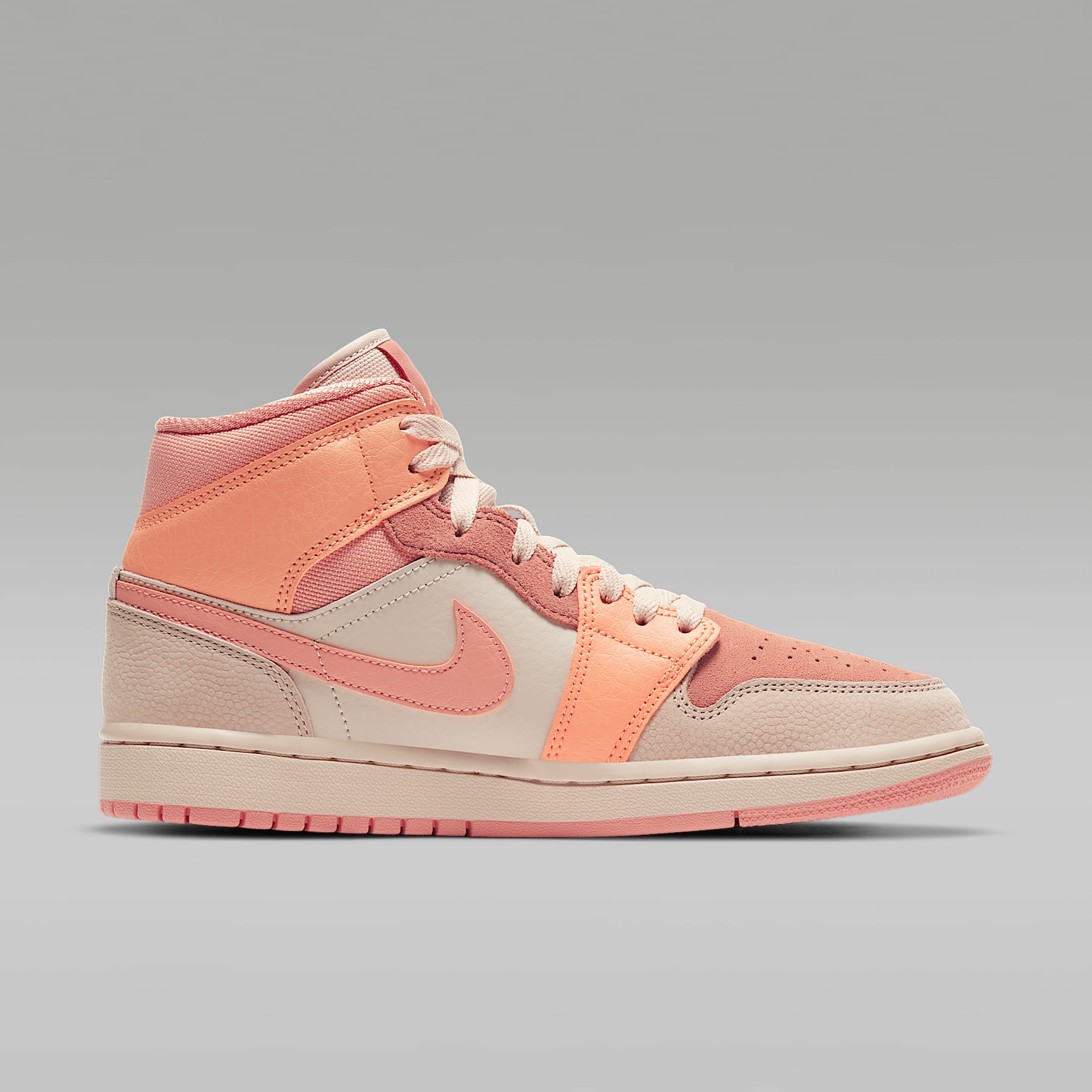 Air Jordan 1 Mid Damenschuh – Atomic Orange/Terra Blush/Shimmer/Apricot Agate