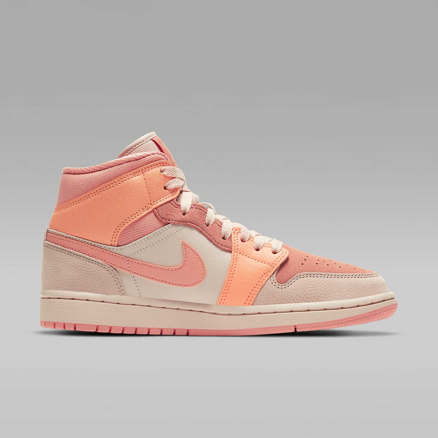 Air Jordan 1 Mid Damenschuh – Atomic Orange/Terra Blush/Shimmer/Apricot Agate