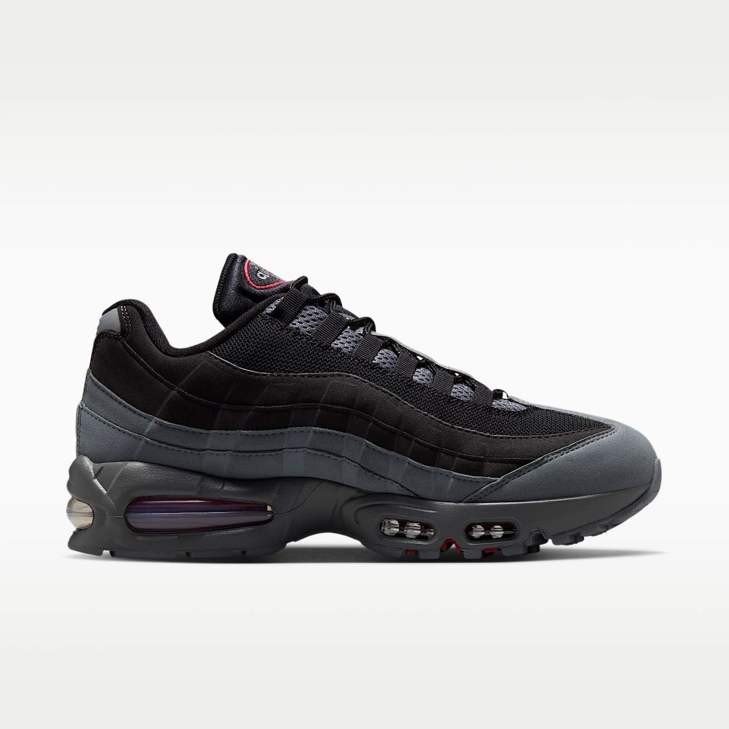 Nike Air Max 95 Big Bubble "OG" Schuh (Herren) – Schwarz/Smoke Grey/Dark Smoke Grey/Tough Red