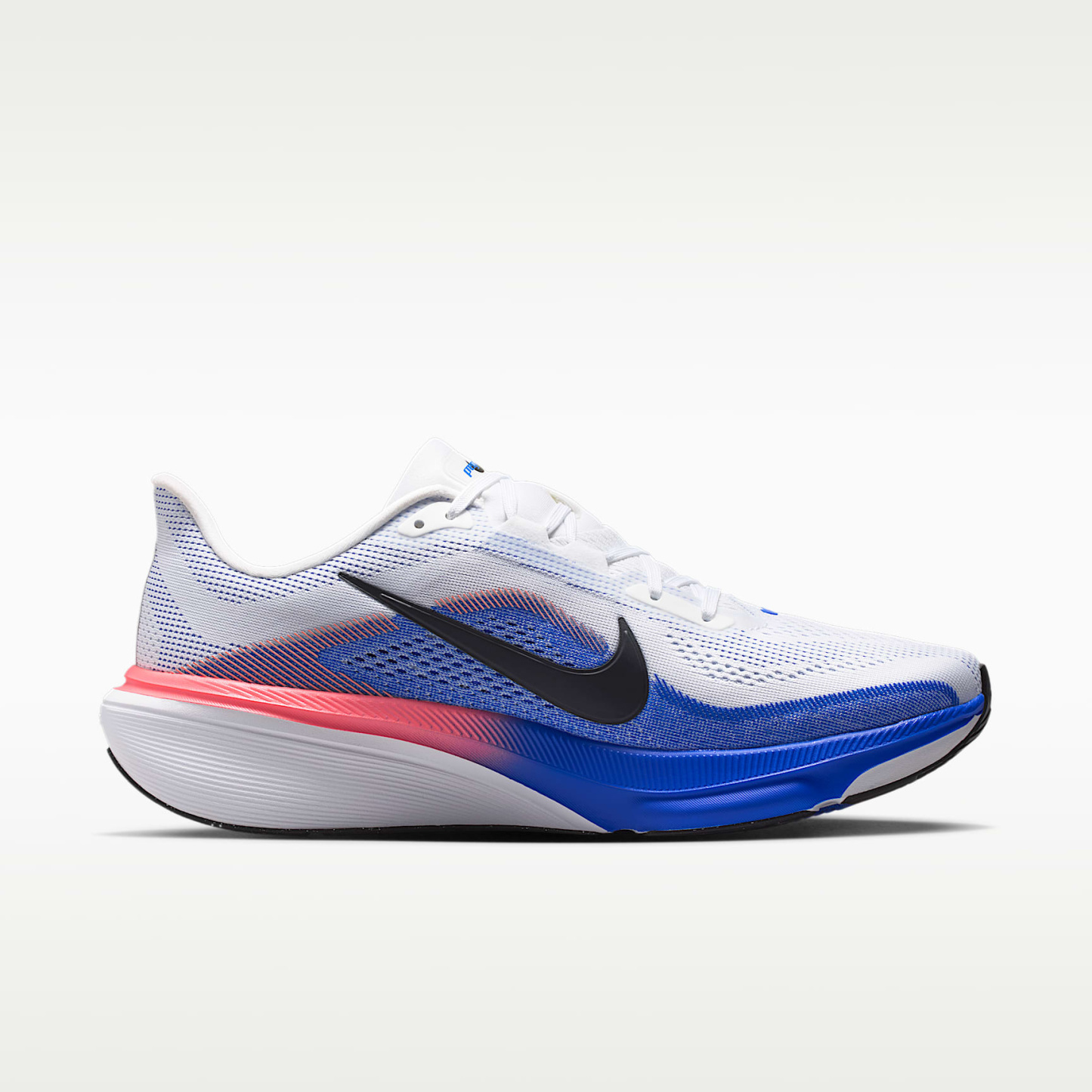 Nike Pegasus 42 Straßenlaufschuh (Herren) – Weiß/Racer Blue/Atomic Pink/Schwarz