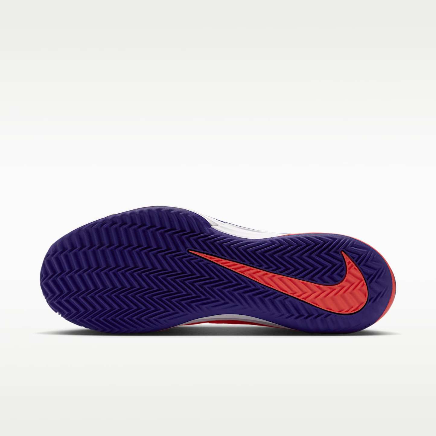 Nike Vapor 12 PRM Tennisschuhe für Clay Courts (Herren) – Weiß/Dark Concord/Bright Crimson/Burgundy Ash