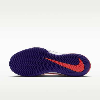 Nike Vapor 12 PRM Tennisschuhe für Clay Courts (Herren) – Weiß/Dark Concord/Bright Crimson/Burgundy Ash