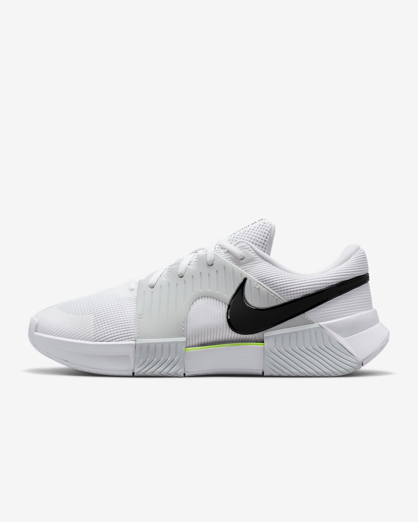 Nike GP Challenge 1.5 Hartplatz-Tennisschuh (Herren) – Weiß/Pure Platinum/Volt/Schwarz