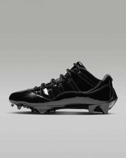 Jordan 11 Low TD American Football-Schuh (Herren) – Schwarz/Anthracite/Metallic Silver