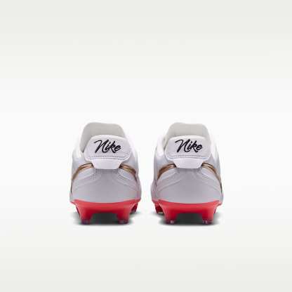 Nike Tiempo Ligera Pro Low-Top-Fußballschuh für normalen Rasen – Weiß/Bright Crimson/Blur