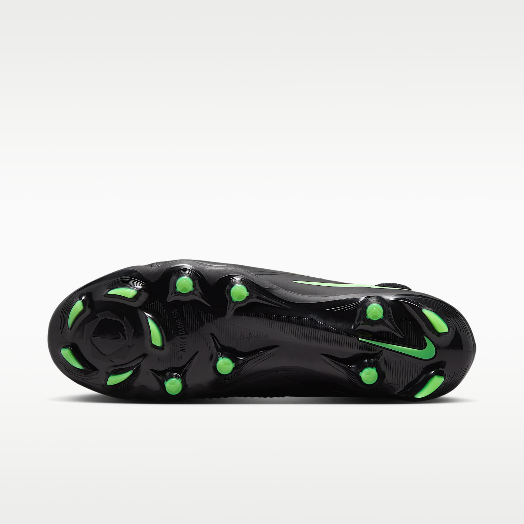 Nike Phantom 6 High Pro Fußballschuh für normalen Rasen – Schwarz/Schwarz/Illusion Green
