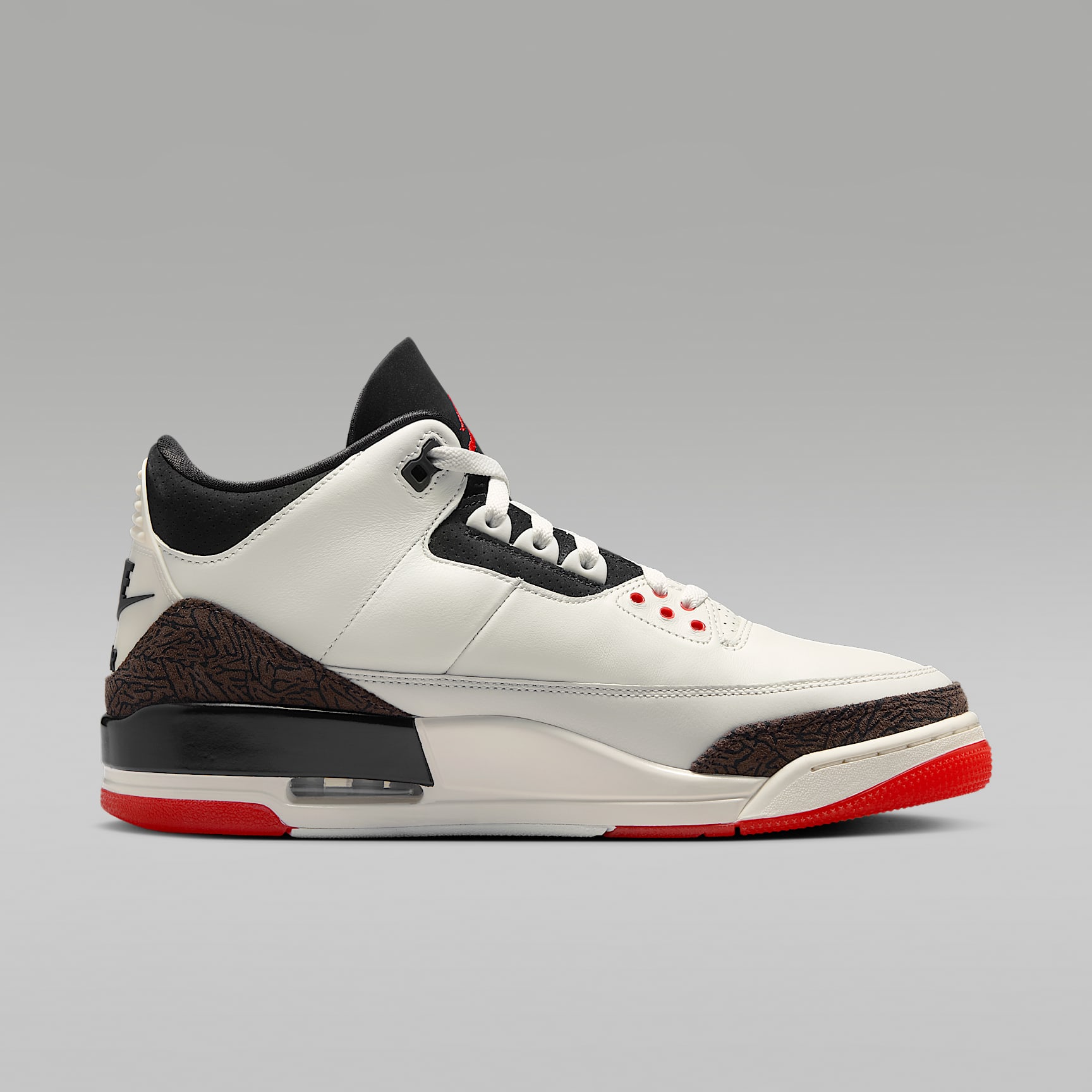 Air Jordan 3 "World's Best" Schuh (Herren) – Sail/University Red/Pale Ivory/Schwarz