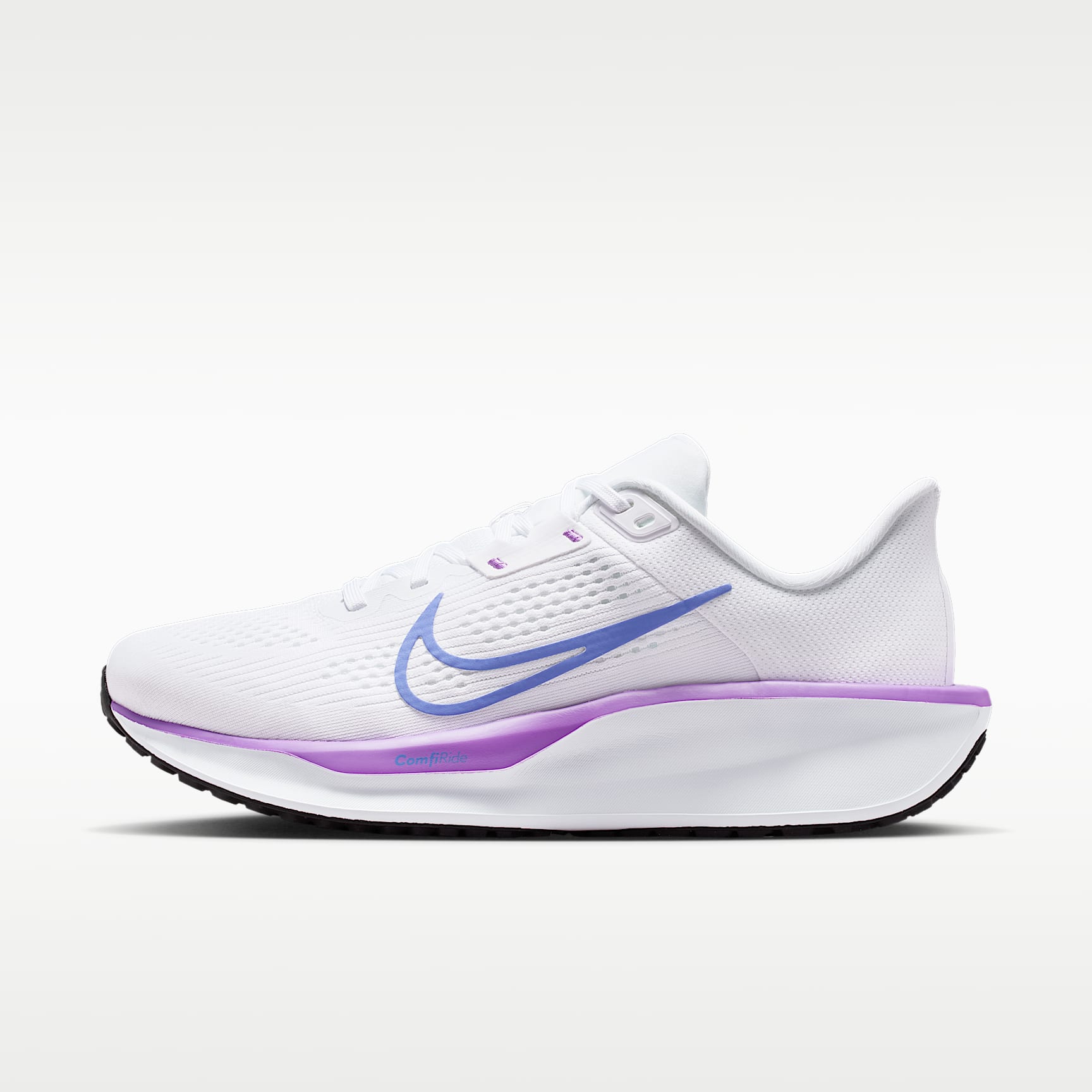 Nike Quest 6 Straßenlaufschuh (Damen) – Weiß/Schwarz/Bright Violet/Sapphire