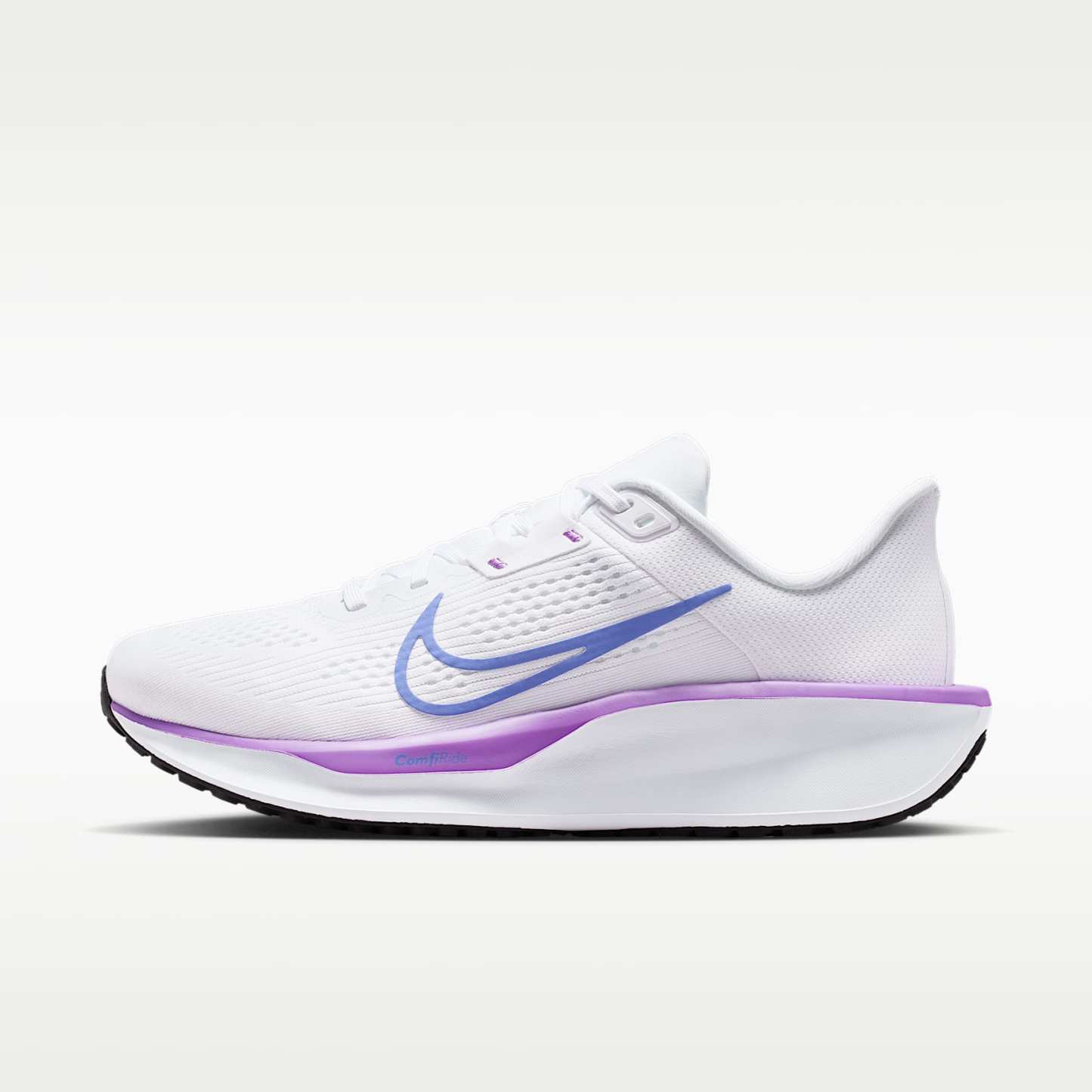 Nike Quest 6 Straßenlaufschuh (Damen) – Weiß/Schwarz/Bright Violet/Sapphire
