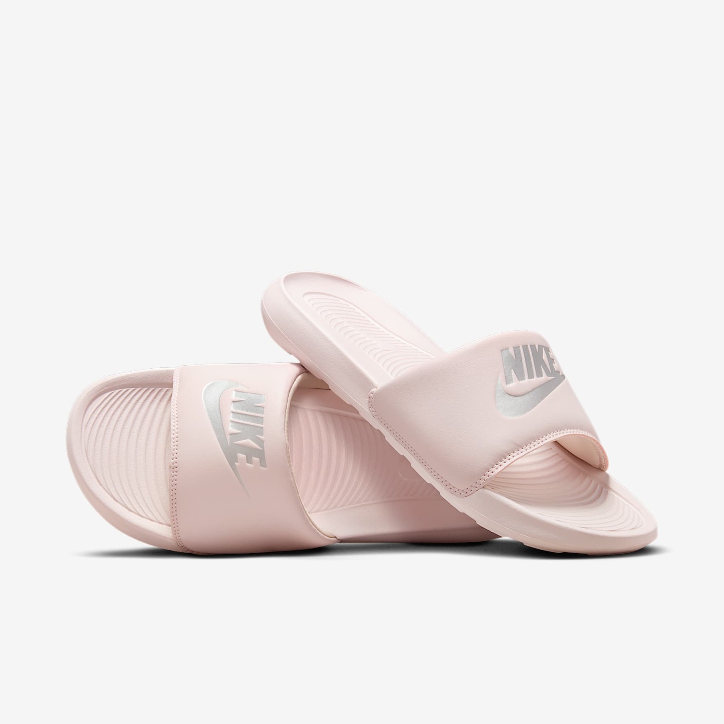 Nike Victori One Damen-Badeslipper – Barely Rose/Barely Rose/Metallic Silver