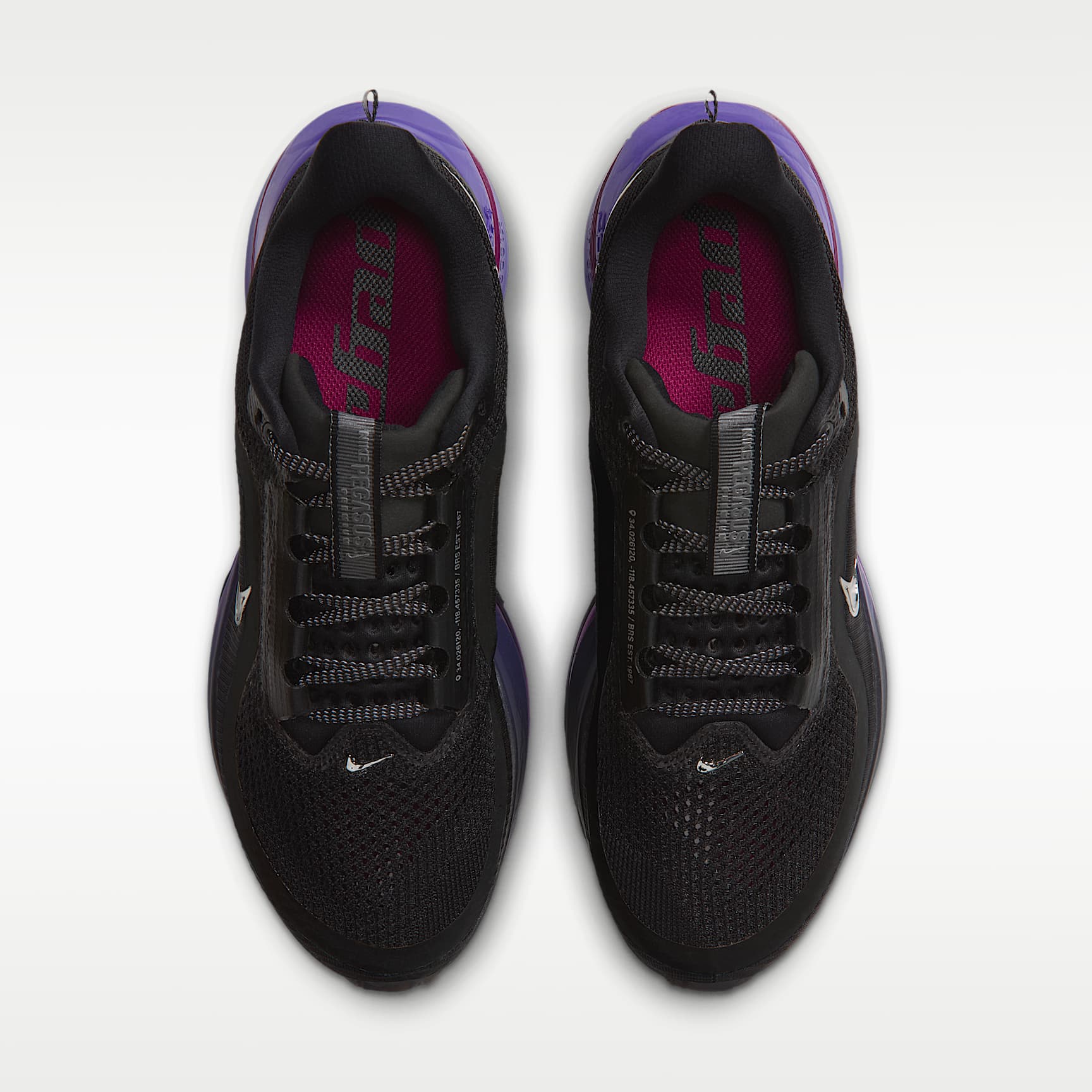 Nike Pegasus Premium Straßenlaufschuh (Damen) – Schwarz/Dark Concord/True Berry/Metallic Silver
