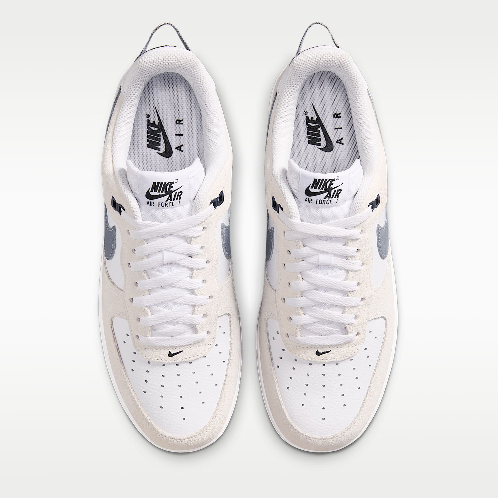 Nike Air Force 1 '07 LV8 Schuh (Herren) – Weiß/Schwarz/Cool Grey/Metallic Cool Grey