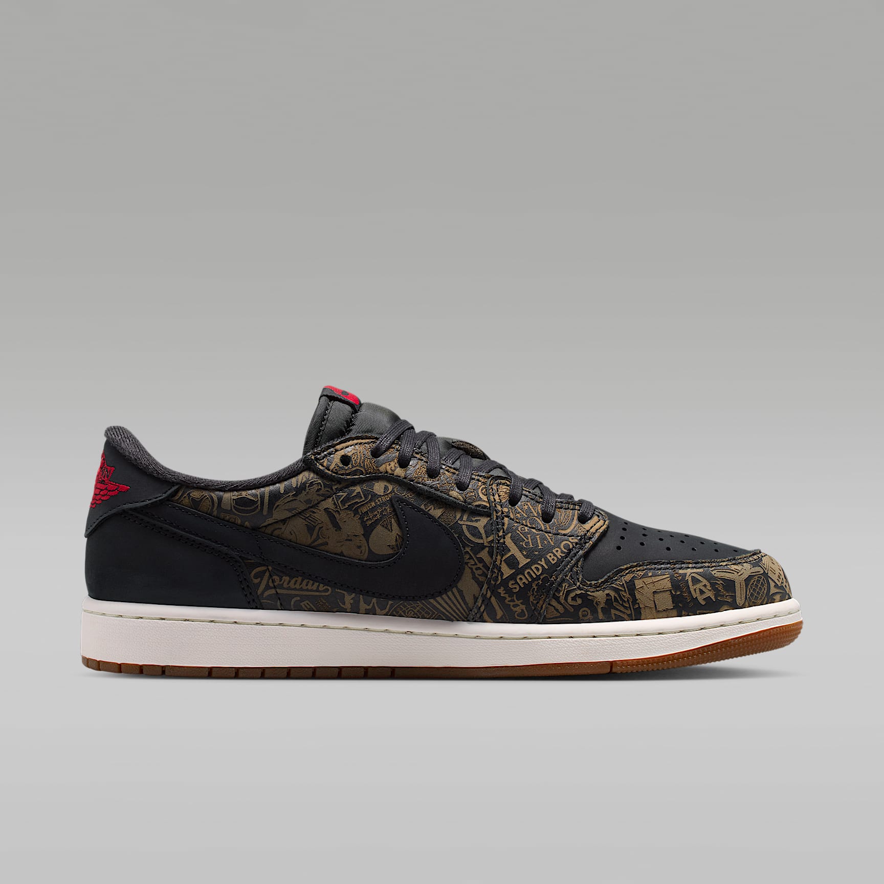 Air Jordan 1 Low OG "Laser" Schuh (Herren) – Schwarz/Summit White/Summit White/Varsity Red