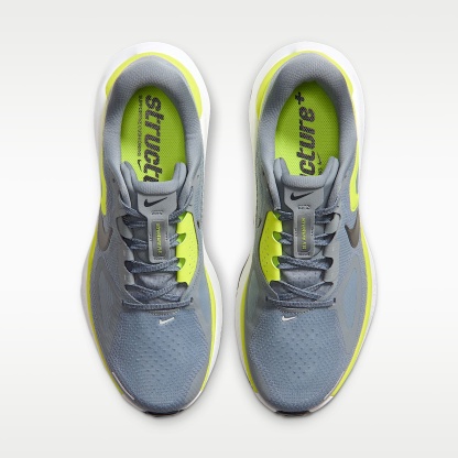 Nike Structure Plus Straßenlaufschuh (Herren) – Cool Grey/Lemon Venom/Weiß/Schwarz