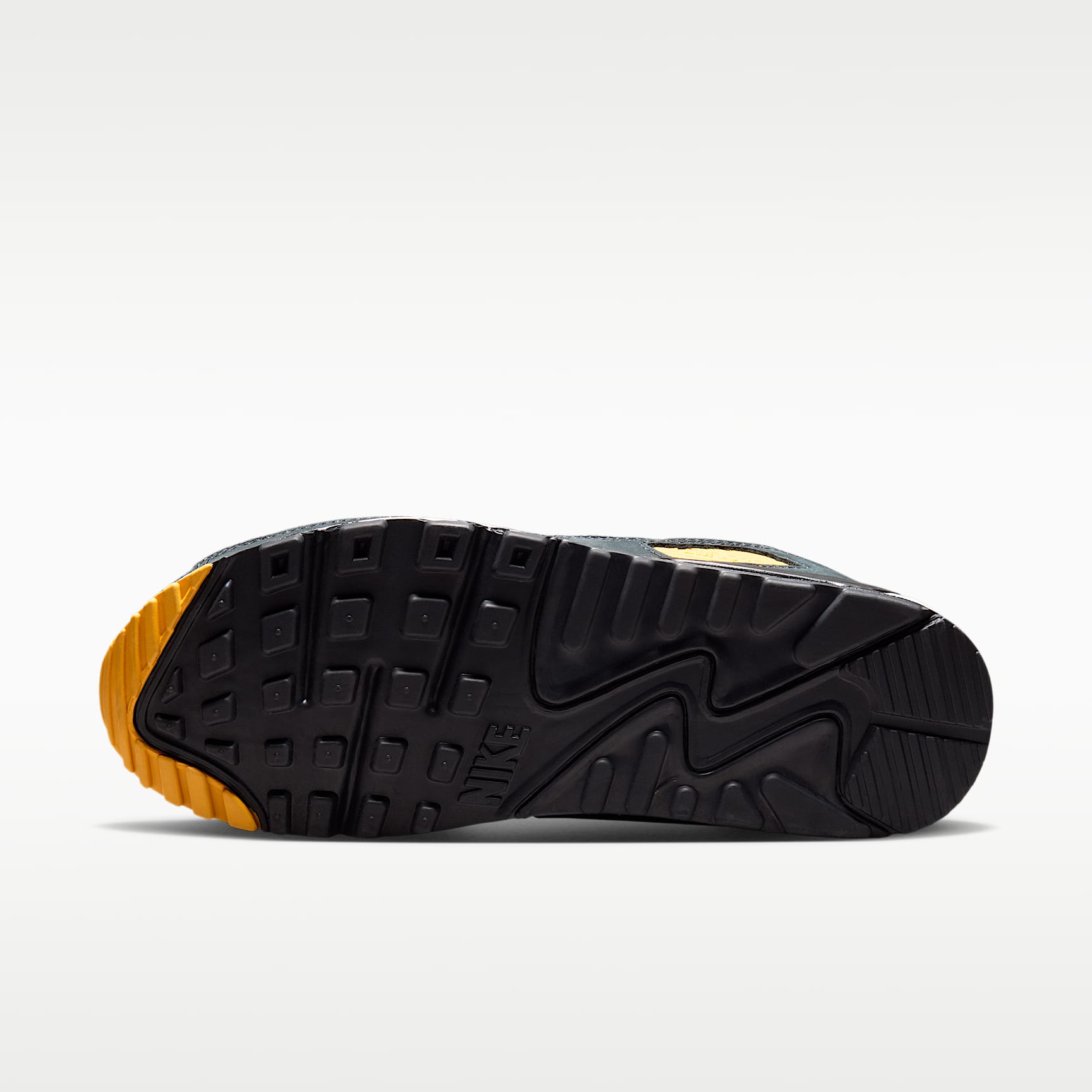 Nike Air Max 90 "Plaid" Schuh (Damen) – Schwarz/Weiß/Yellow Ochre