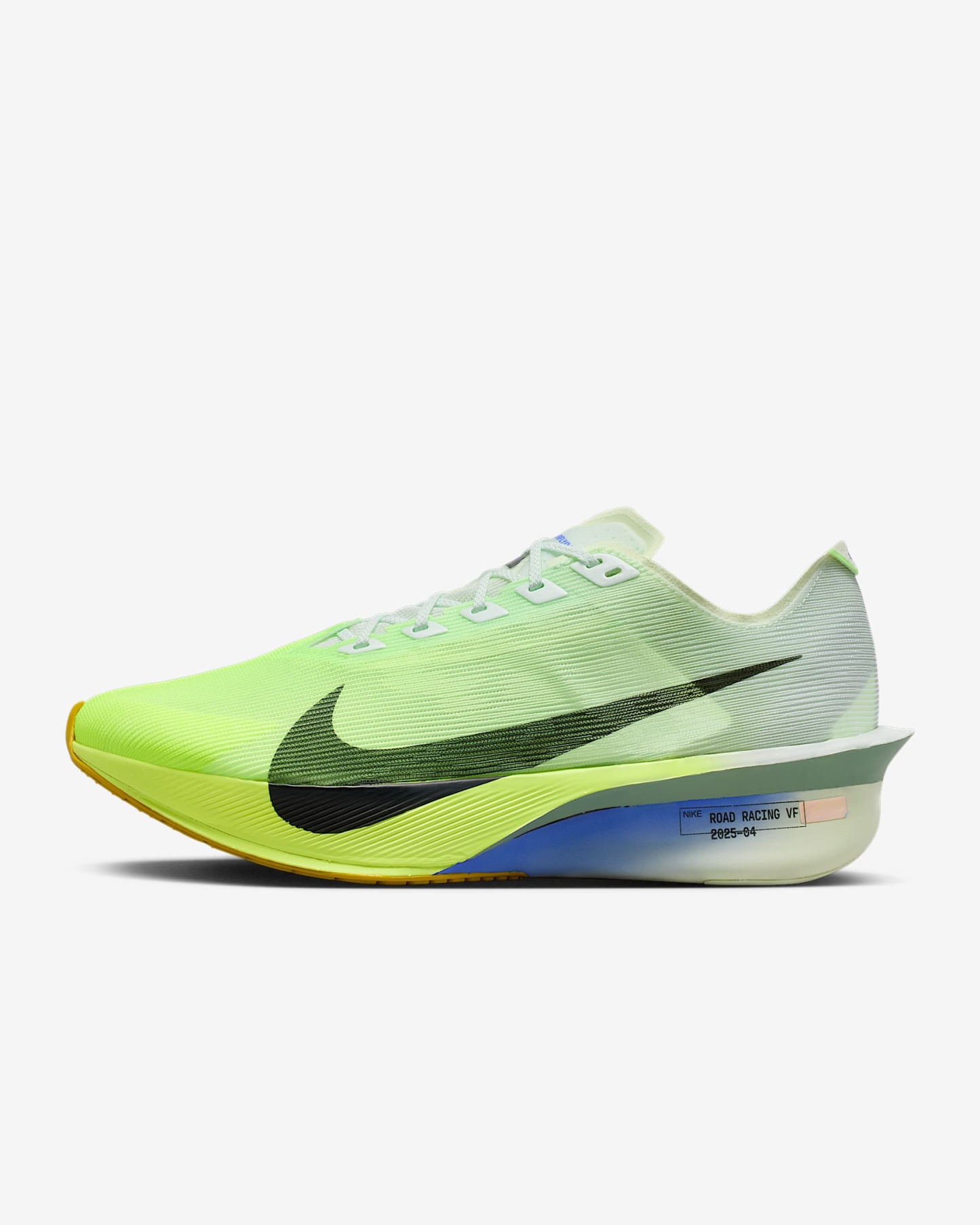 Nike Vaporfly 4 Straßenlaufschuh für Wettkämpfe (Herren) – Barely Green/Volt Tint/Sapphire/Black Spruce
