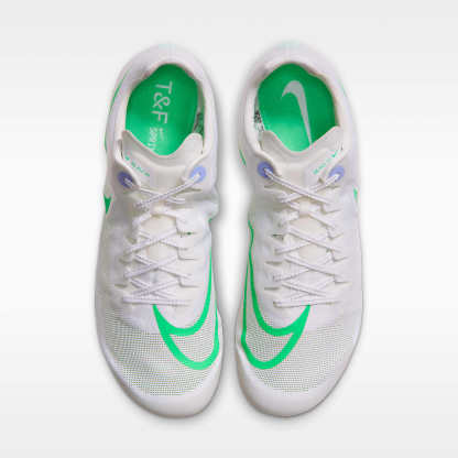 Nike Zoom Ja Fly 4 Laufspikes für Sprints – Summit White/Aluminum/Atomic Pink/Electro Green