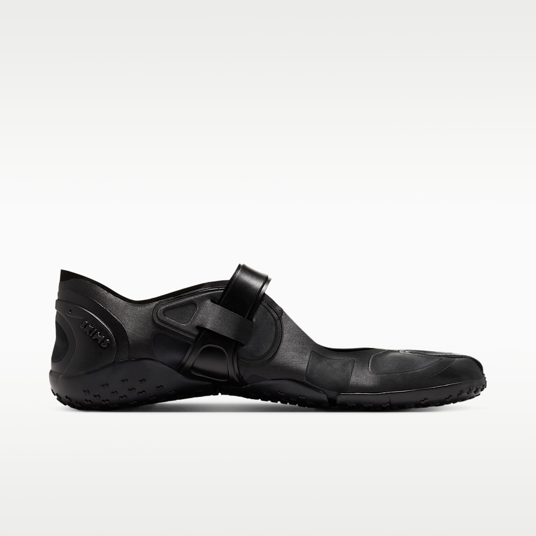 NikeSKIMS Rift Satin Schuh (Damen) – Schwarz/Schwarz/Schwarz