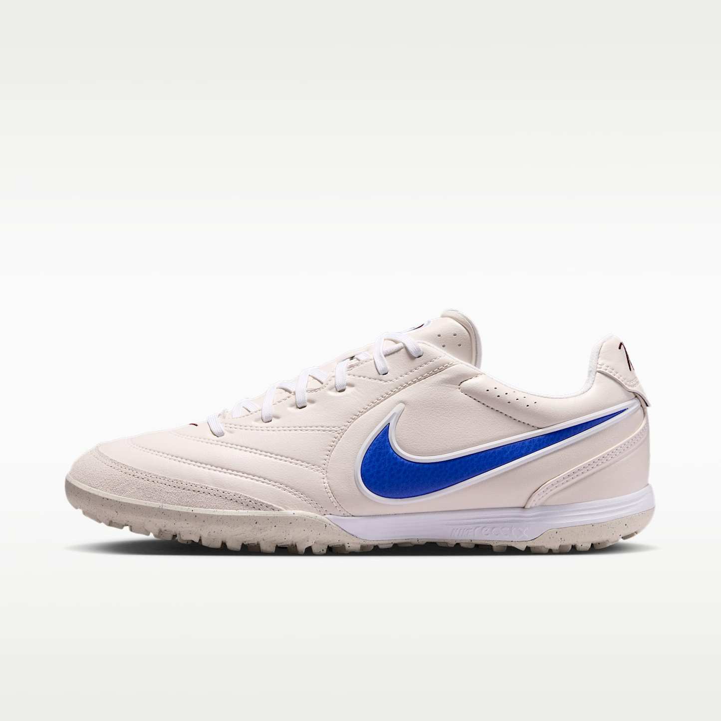 Nike Tiempo Ligera Pro Low-Top-Fußballschuh für Turf – Chalk/Weiß/Racer Blue