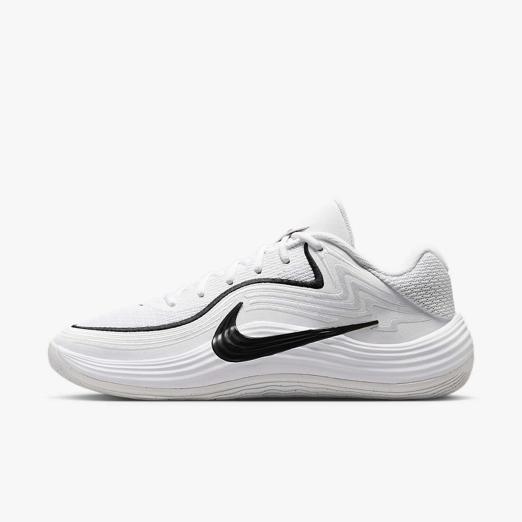 Nike Precision 8 Low Basketballschuh (Herren) – Weiß/Schwarz/Schwarz