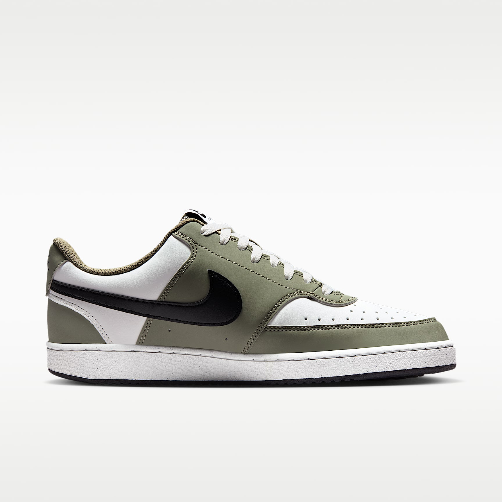 Nike Court Vision Low Herrenschuh – Summit White/Silver Sage/Schwarz