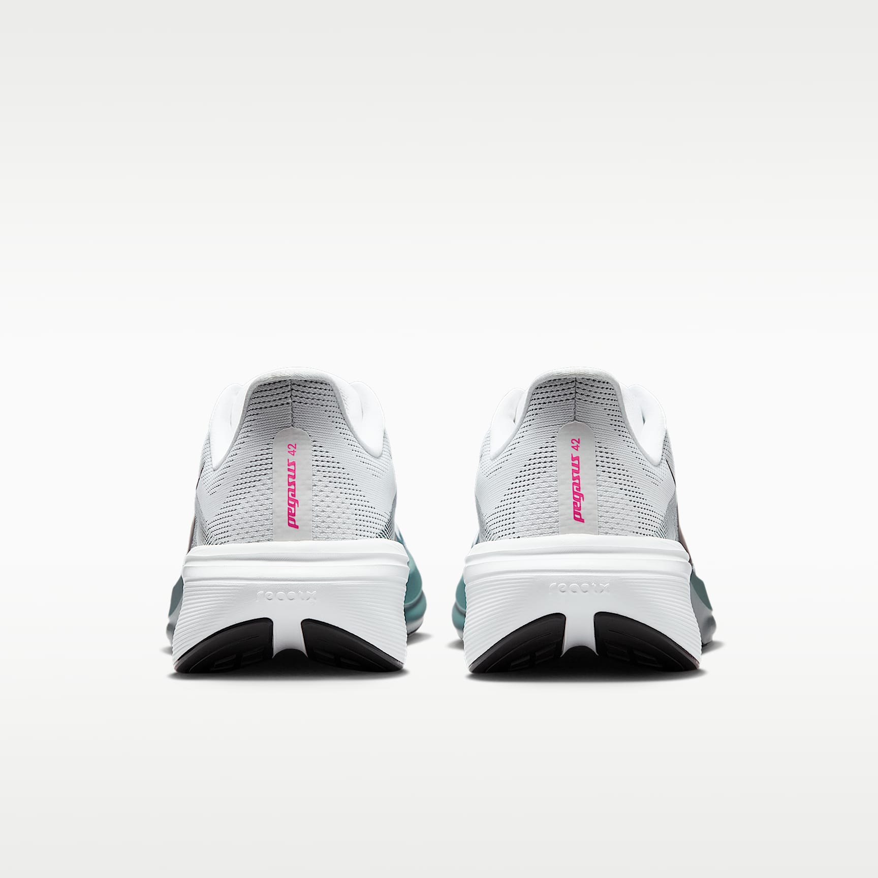 Nike Pegasus 42 Straßenlaufschuh (Herren) – Weiß/Mineral Slate/Hyper Pink/Schwarz
