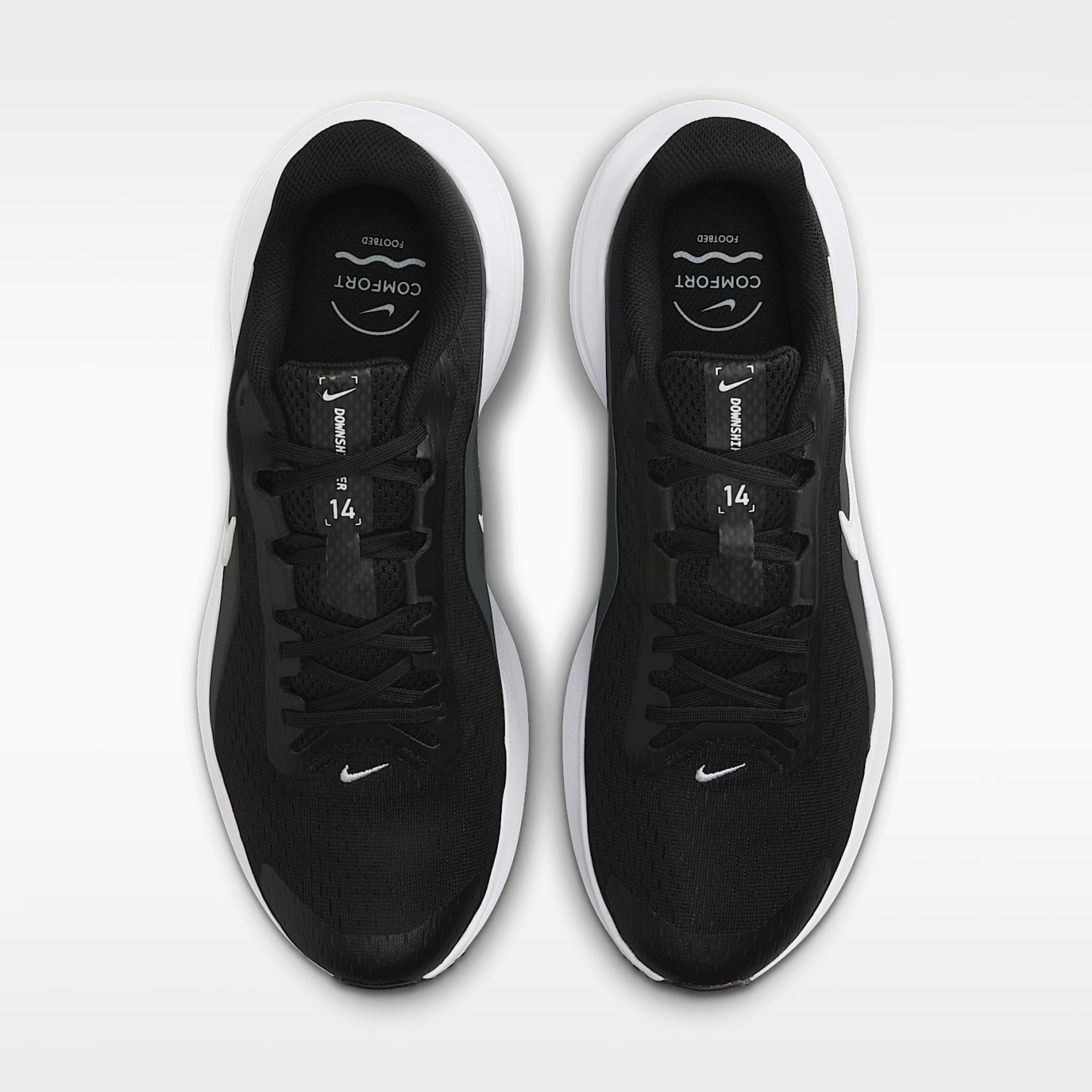 Nike Downshifter 14 Straßenlaufschuh (Herren) – Schwarz/Anthracite/Wolf Grey/Weiß