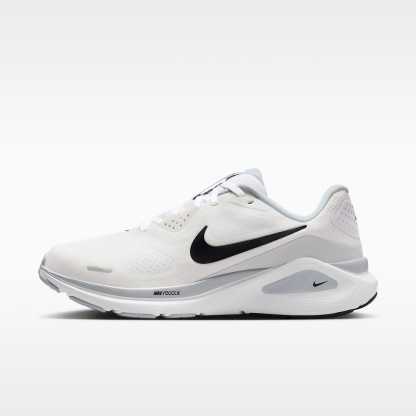 Nike Structure 26 Straßenlaufschuh (Damen) – Weiß/Pure Platinum/Schwarz