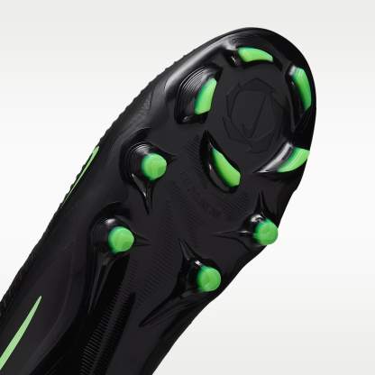 Nike Phantom 6 High Pro Fußballschuh für normalen Rasen – Schwarz/Schwarz/Illusion Green