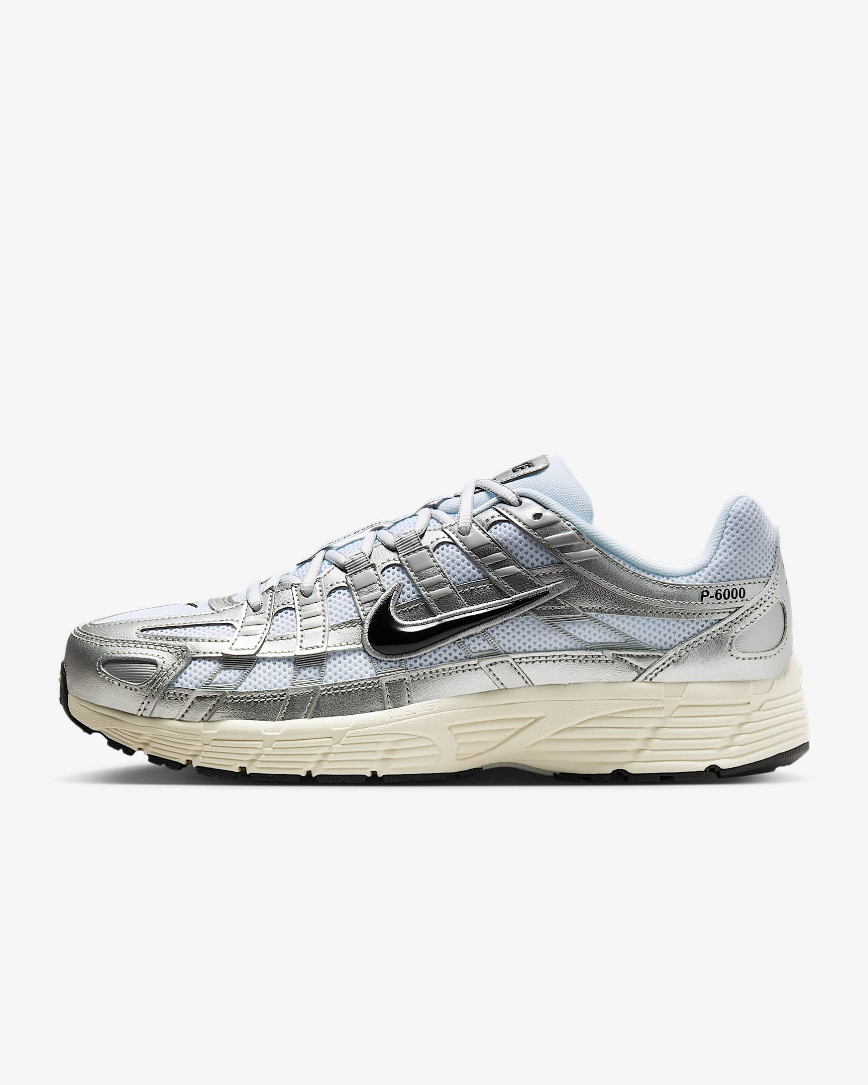Nike P-6000 Schuh – Weiß/Metallic Silver/Flat Silver/Schwarz