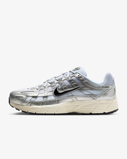 Nike P-6000 Schuh – Weiß/Metallic Silver/Flat Silver/Schwarz