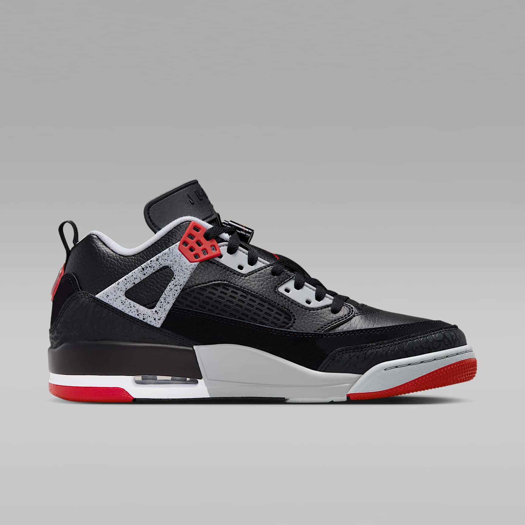 Jordan Spizike Low Herrenschuh – Schwarz/Wolf Grey/Weiß/Gym Red